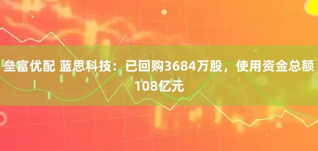 垒富优配 蓝思科技：已回购3684万股，使用资金总额108亿元